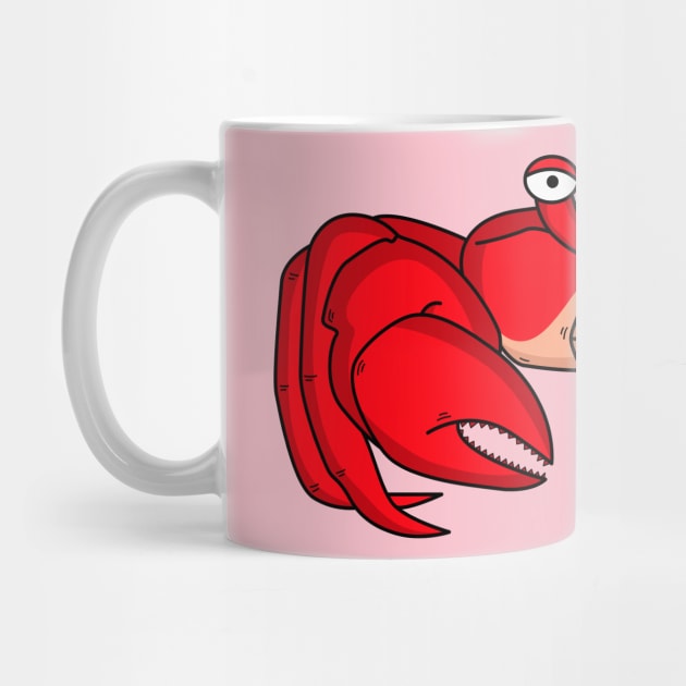 Cute red crab cartoon illustration by Cartoons of fun